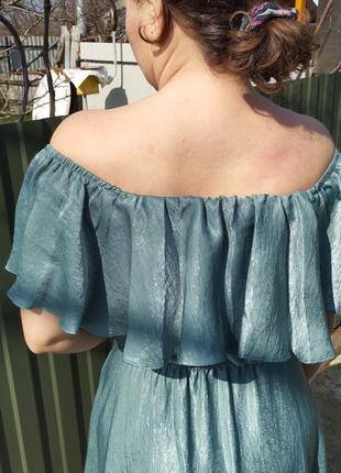 Плаття з відкритими плечима, сукня довга2 фото