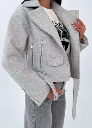 Шикарное женское легкое пальто, косуха, куртка  кашемир на подкладке s; m; l; xl  z25ве