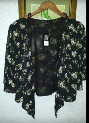 Очаровательная шифоновая блуза накидка