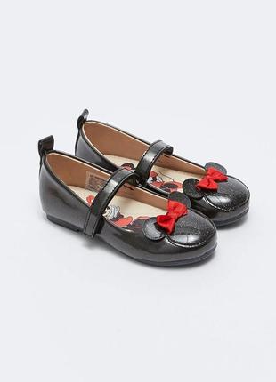 28/32 размер новые фирменные туфли балетки девочке minnie mouse минные маус lc waikiki вайки