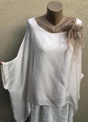 Шелковая блуза реглан,разлетайка,этно бохо стиль,большой размер,1 фото
