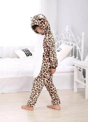 Кигуруми леопард теплая пижамка2 фото