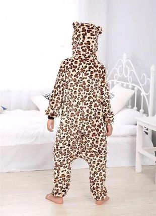 Кигуруми леопард теплая пижамка6 фото