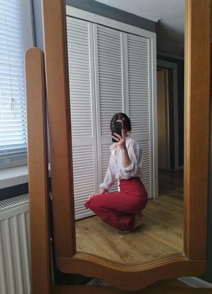 Красная миди юбка xs6 фото