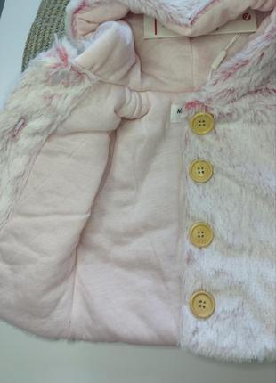 Курточка, шубка на дівчинку 0-3 місяці (56-62 см)4 фото