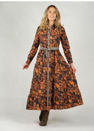 Rhum raisin плаття ярусне бавовна довге максі квітковий принт платье макси
