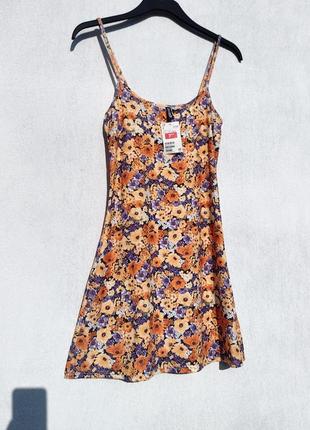 Цветочное яркое летнее платье h&m4 фото