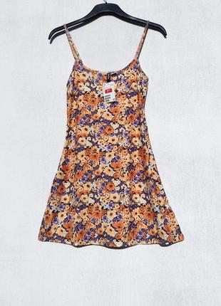 Цветочное яркое летнее платье h&m3 фото