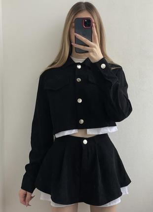 Жіночий костюм піджак + спідниця-шорти