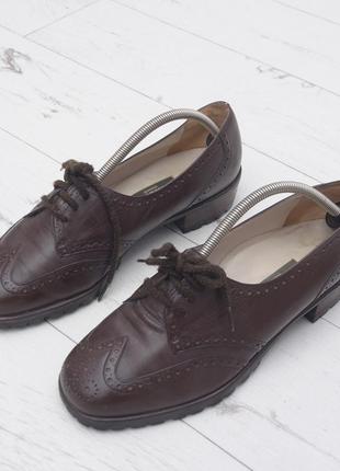 Bally vasano shoes leather brown корчиневі броги мокасини туфлі вінтажні