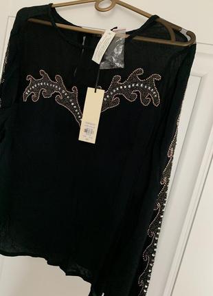 Topshop шикарная блуза вышита бисером l - размер