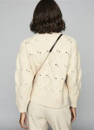Reiss новый свитер свитер с косами красивый объемный теплый шерсть альпака7 фото
