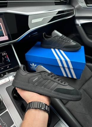 Мужские кеды adidas originals samba all black