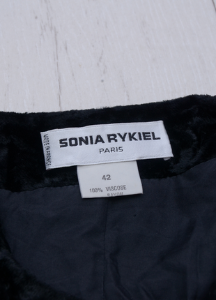 Sonia rykiel vintage velour coat велюровое черное пальто куртка бархатное р. 42 оригнал винтаж8 фото