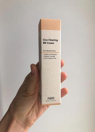 Purito cica clearing bb cream, bb крем с экстрактом центеллы, 13 оттенок, пурито, бб крем