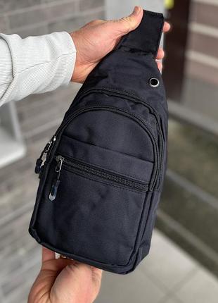 Чоловіча нагрудна сумка бананка слінг korso3 фото