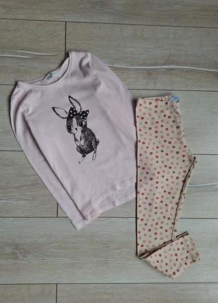 Кофта лосины 6-7-8 лет h&m