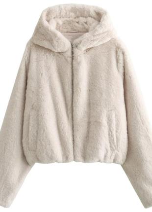 Біла коротка шубка  демісезон  штучне хутро