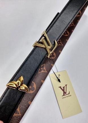 Двусторонний ремень в стиле lv louis vuitton лв люи витон4 фото