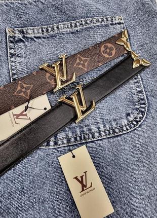 Двусторонний ремень в стиле lv louis vuitton лв люи витон3 фото