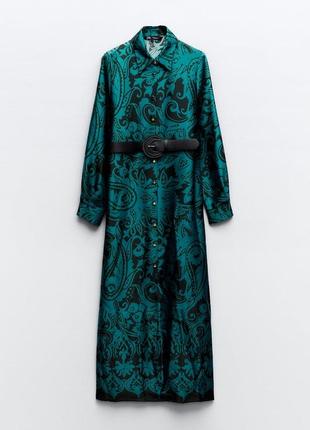 Шикарное длинное платье с ремешком zara4 фото