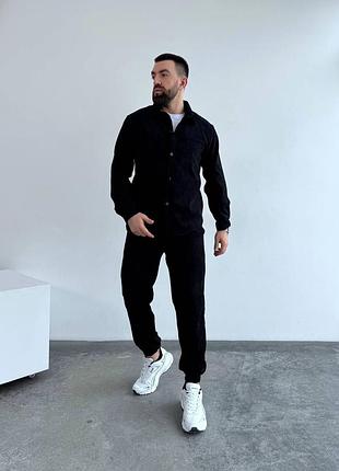 Костюм чоловічий мікровельвет : сорочка + штани🔥🔥🔥
