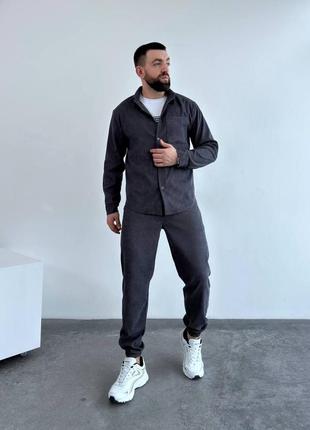 Костюм чоловічий мікровельвет : сорочка + штани🔥🔥🔥