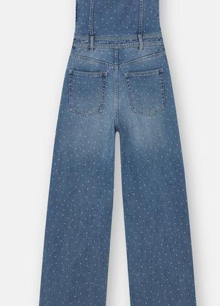 Шикарный джинсовый комбинезон со стразами pull &amp; bear7 фото