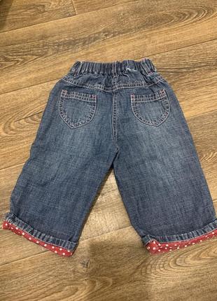 Детские джинсы на резинке с подворотами2 фото