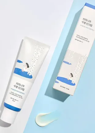 Round lab birch juice moisturizing sunscreen spf 50+ pa++++ зволожуючий сонцезахисний крем пробник