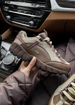 Jacquemus x nike air humara brown2 фото