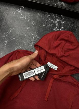 Худи stone island red2 фото