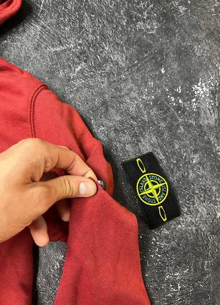 Худи stone island red5 фото