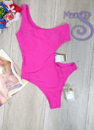Жіночий суцільний купальник рожевий розмір s