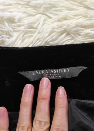 Laura ashley бархатный кардиган тренч пальто халат бархат велюр вышивка этно бохо винтаж шелковый2 фото