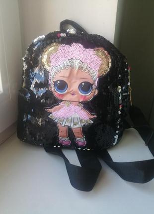 Рюкзак с принтом кукла лол женская детская10 фото