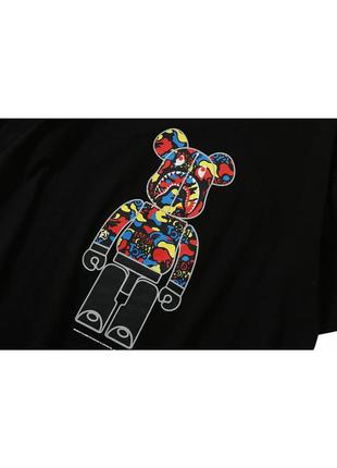 Чёрная футболка bape x kaws5 фото