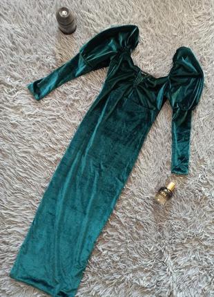 Бархатное миди платье