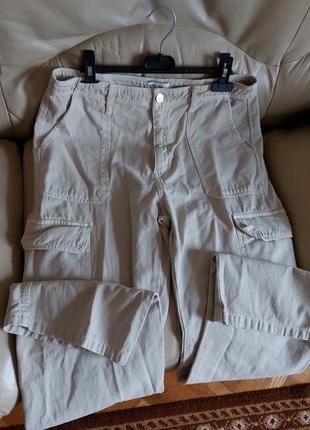 Zara штаны 100%cotton тонкие лето