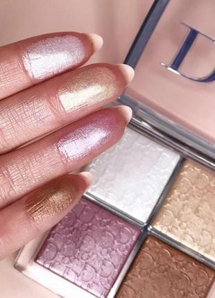 Палітра хайлайтерів і рум'ян dior backstage glow face palette 001 universal 10 г4 фото