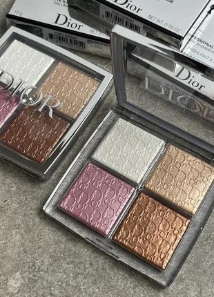 Палітра хайлайтерів і рум'ян dior backstage glow face palette 001 universal 10 г5 фото