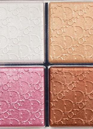 Палітра хайлайтерів і рум'ян dior backstage glow face palette 001 universal 10 г6 фото