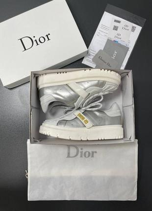 Кросівки у стилі dior id silver white