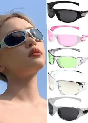 Солнцезащитные очки прямоугольные хит тренд сезона у2к y2k uv400 в стиле 2000 стиль 902 фото