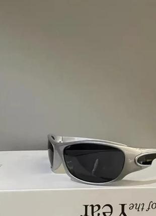Солнцезащитные очки прямоугольные хит тренд сезона у2к y2k uv400 в стиле 2000 стиль 901 фото
