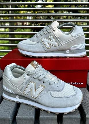 Кросівки new balance 574 (36-41, світло-сірі)5 фото