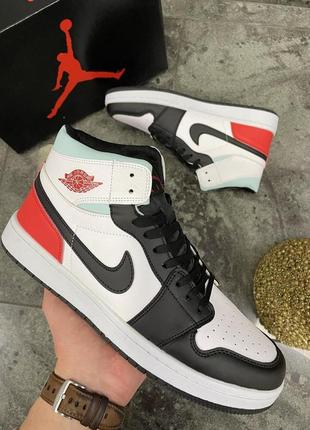 Кросівки nike air jordan 1 (цветные)8 фото