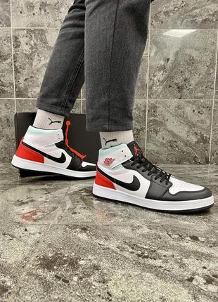 Кросівки nike air jordan 1 (цветные)5 фото