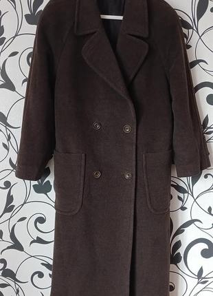 Двубортное шерстяное пальто delmod, прямое пальто из шерсти, шерстяное оверсайз7 фото