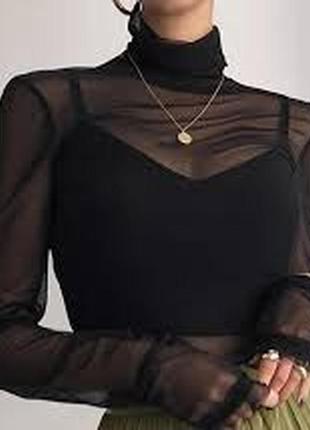Блуза сетка,кружево,италия1 фото